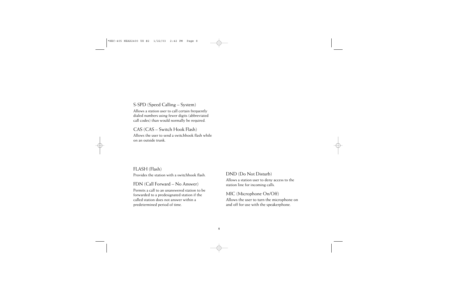 NEC 2400IPX User Manual | Page 10 / 55