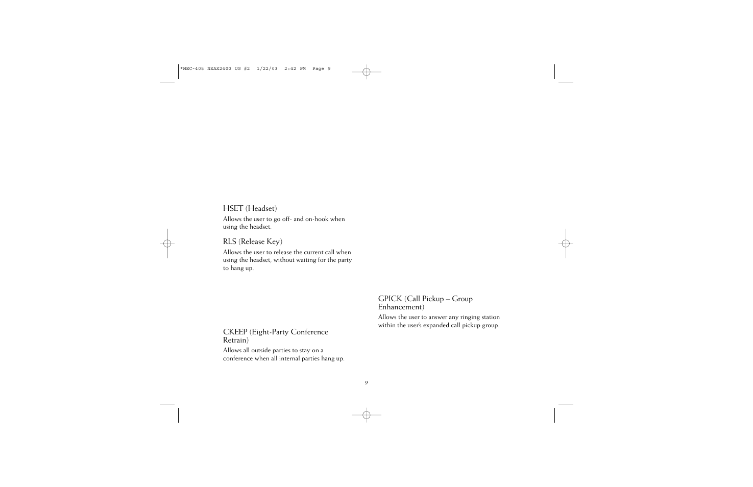 NEC 2400IPX User Manual | Page 11 / 55