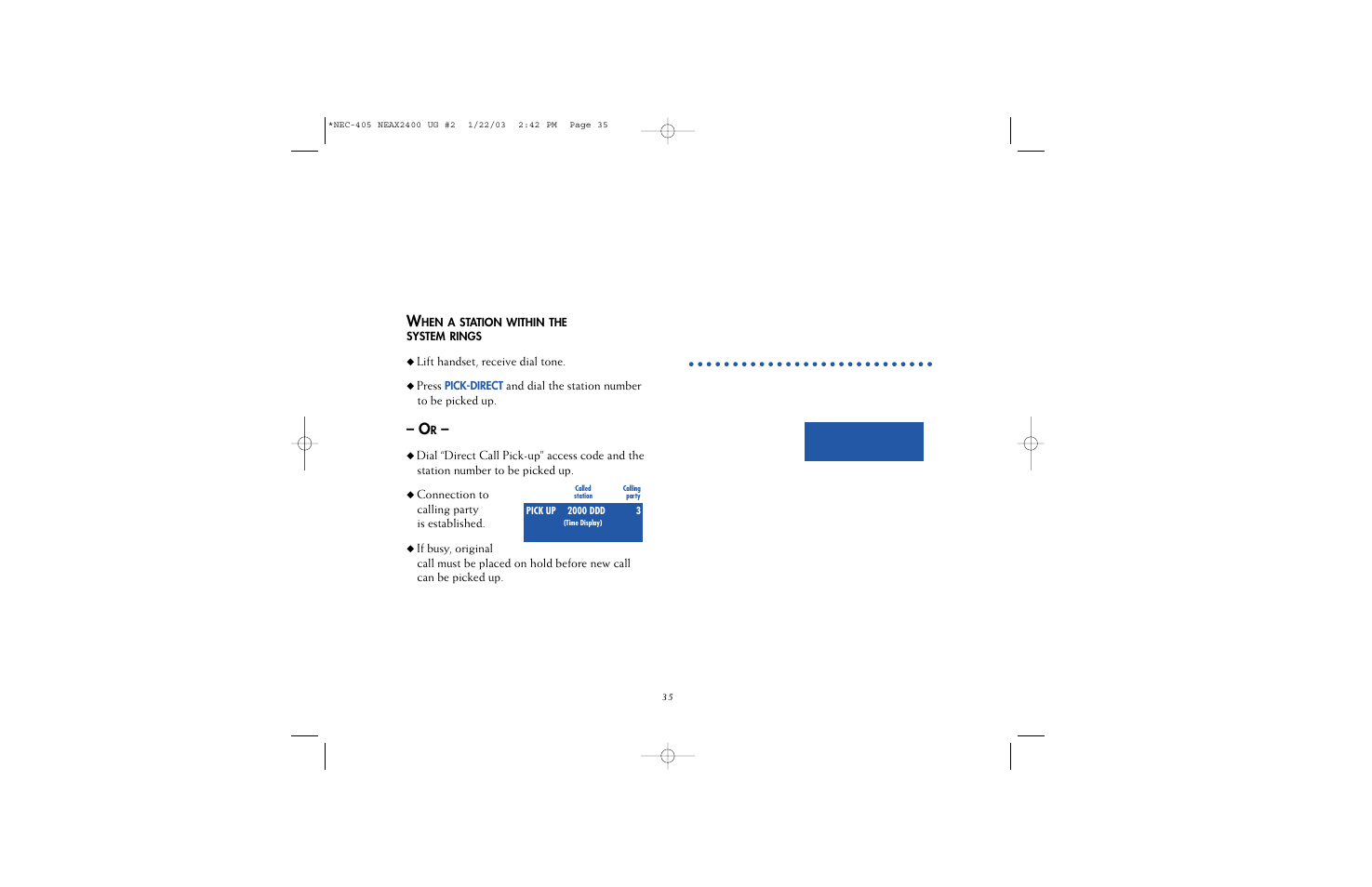 NEC 2400IPX User Manual | Page 30 / 55