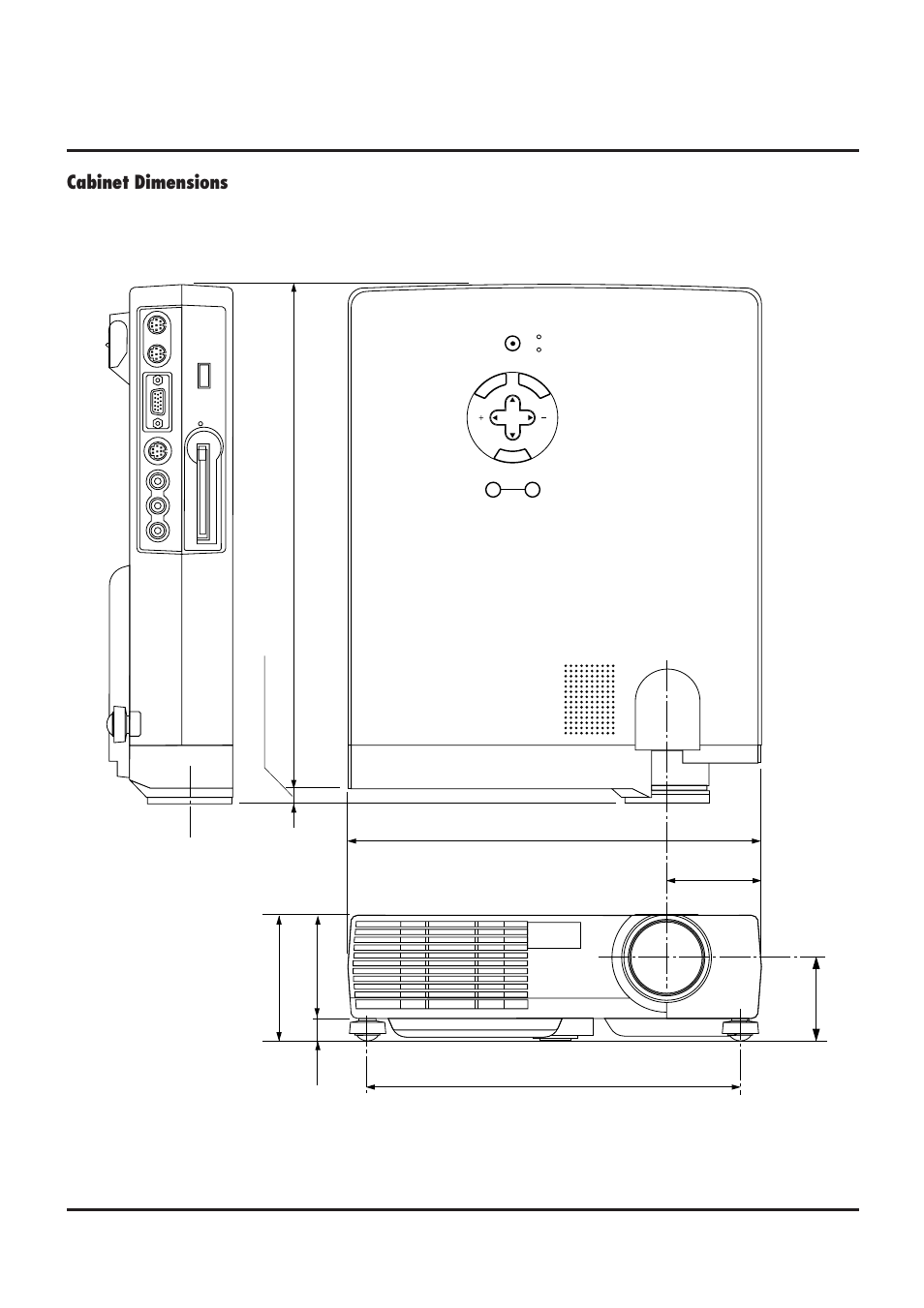 Cabinet dimensions, E–38, Lt84 | Unit = inch (mm) | NEC LT84/LT140 User Manual | Page 38 / 44