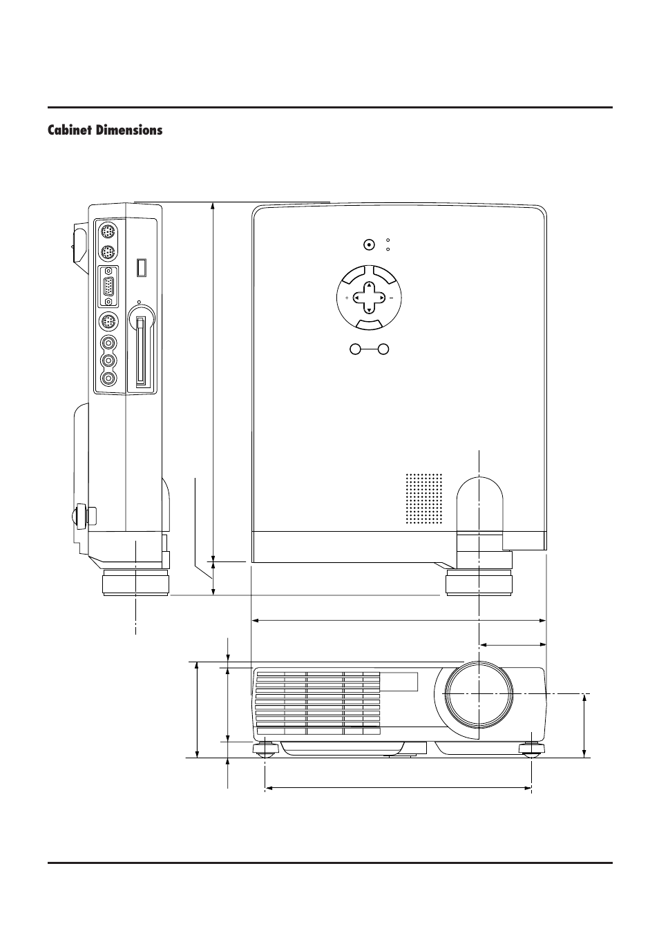Cabinet dimensions, E–39, Lt140 | Unit = inch (mm) | NEC LT84/LT140 User Manual | Page 39 / 44