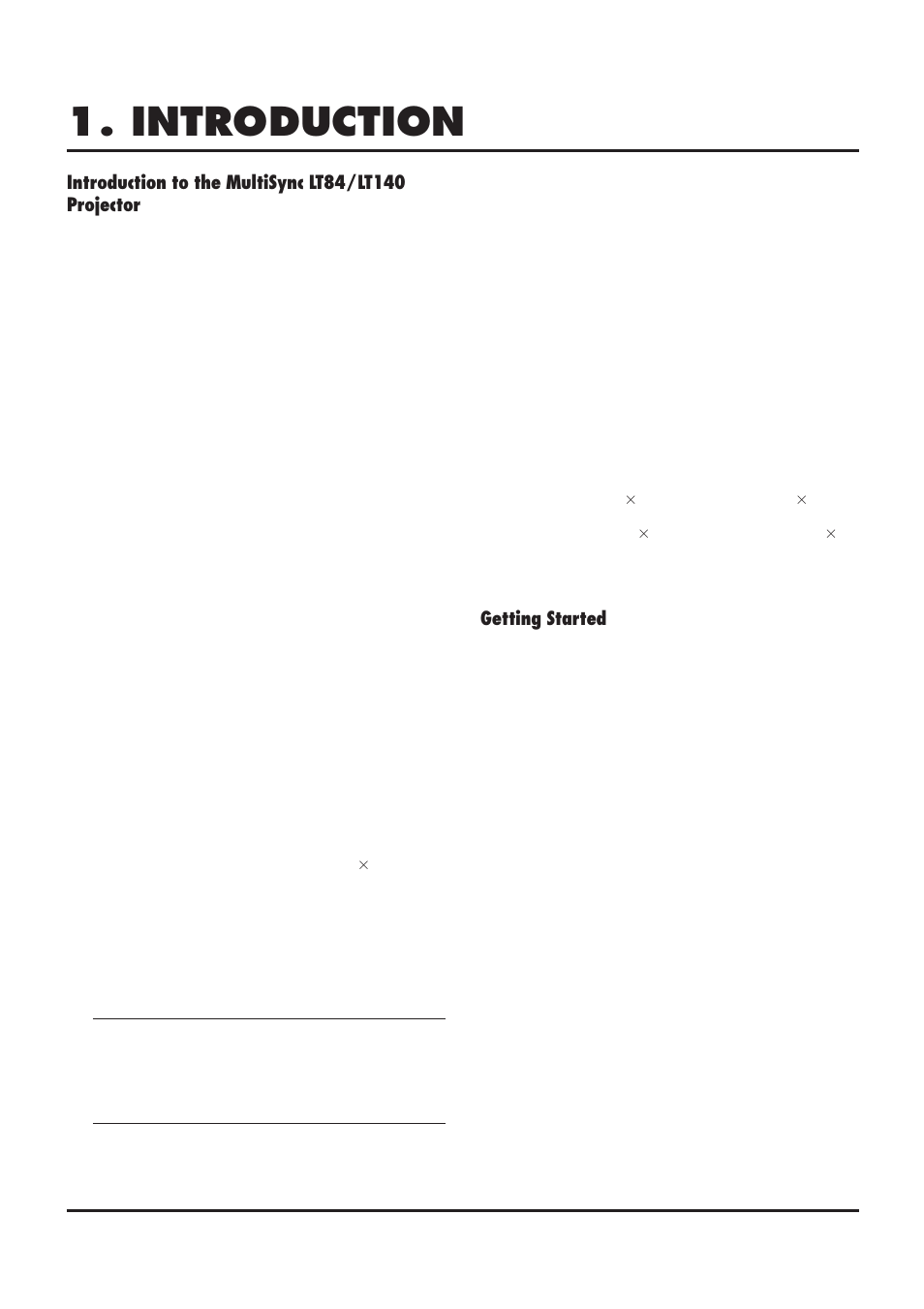 Introduction, Getting started | NEC LT84/LT140 User Manual | Page 6 / 44