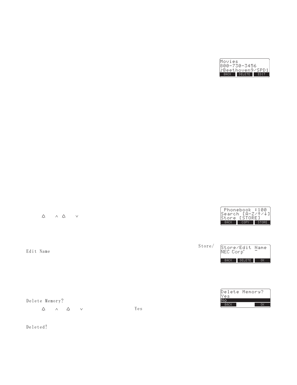 Making calls using the phonebook, Speed dialing, Aking | Alls, Sing, Honebook, From standby mode from talk mode, Peed, Ialing, Diting | NEC DTR-IR-2 User Manual | Page 26 / 44