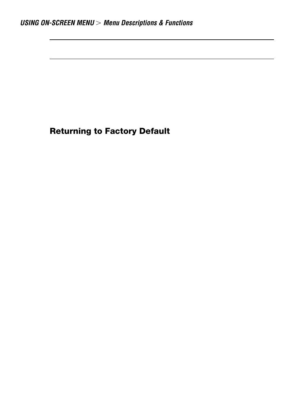 Returning to factory default | NEC LT240 User Manual | Page 117 / 151