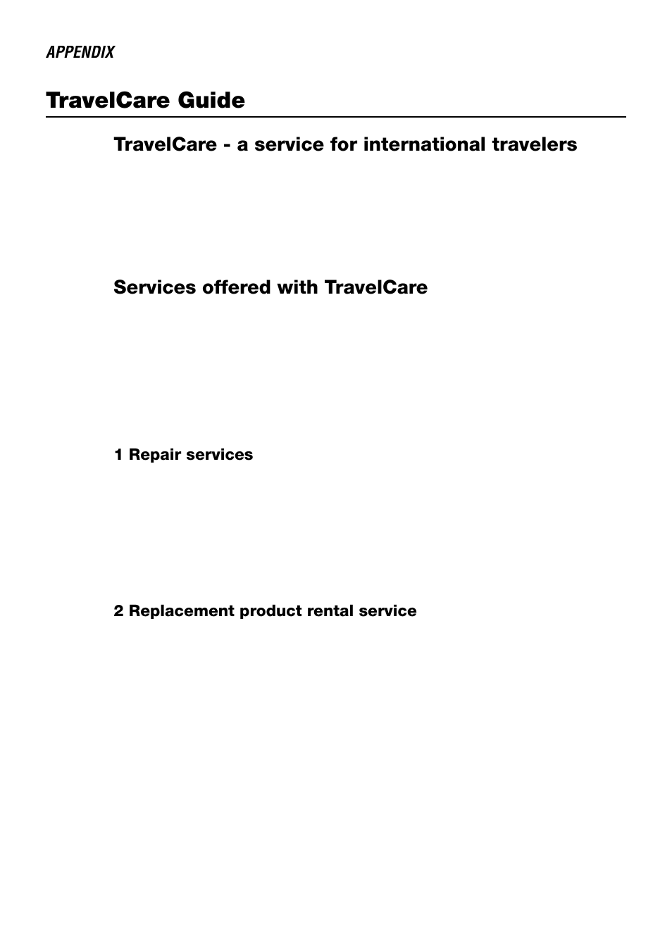 Travelcare guide, Travelcare - a service for international travelers, Services offered with travelcare | NEC LT240 User Manual | Page 139 / 151