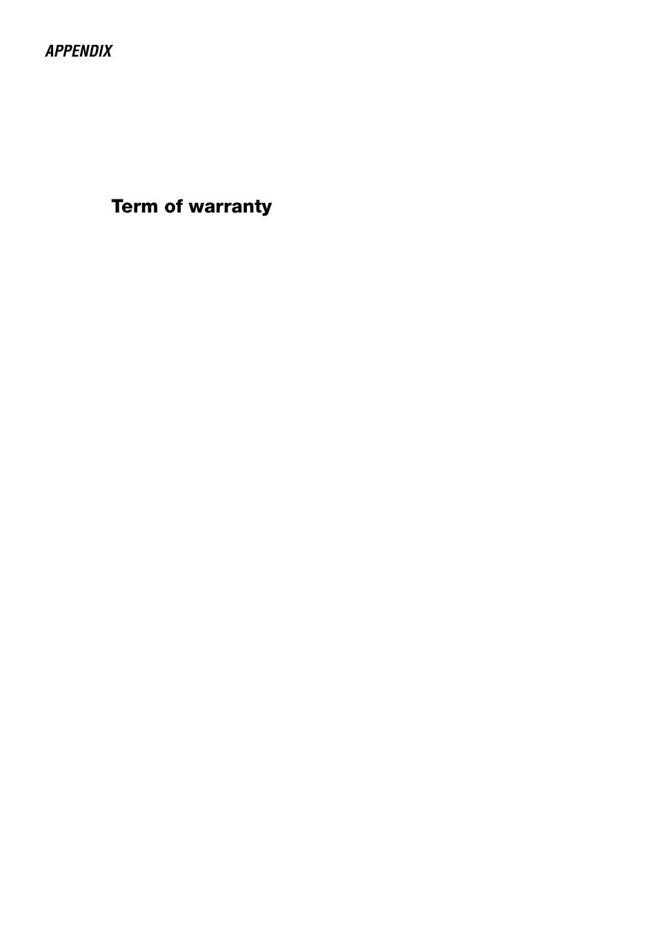 Term of warranty | NEC LT240 User Manual | Page 140 / 151
