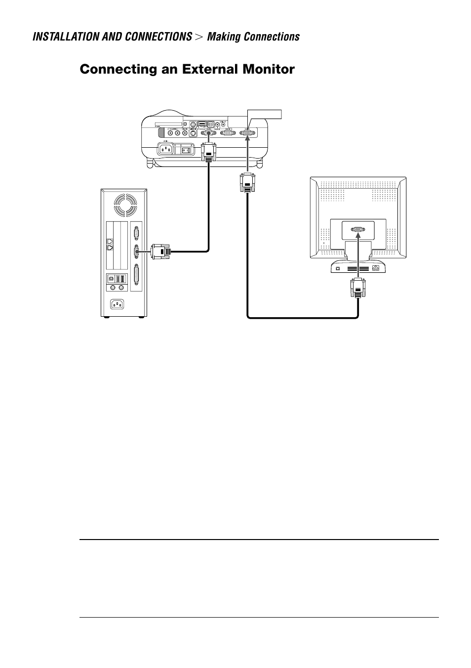 Connecting an external monitor | NEC LT240 User Manual | Page 32 / 151
