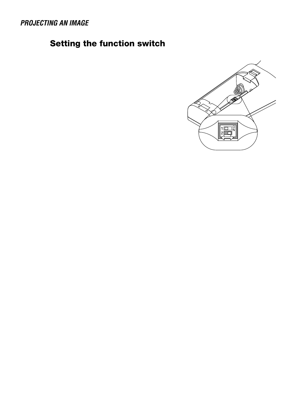 Setting the function switch | NEC LT240 User Manual | Page 50 / 151