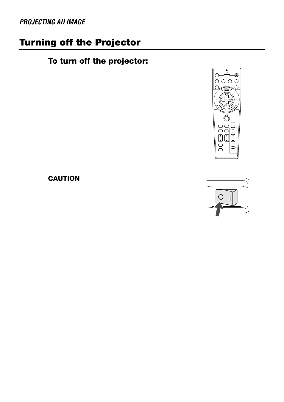 Turning off the projector, Projecting an image, E-51 | NEC LT240 User Manual | Page 51 / 151
