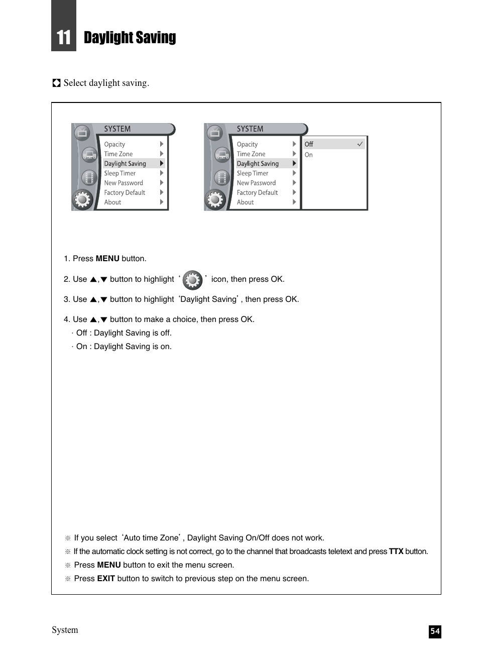 Daylight saving | NEC NHD-3000PVR User Manual | Page 56 / 63