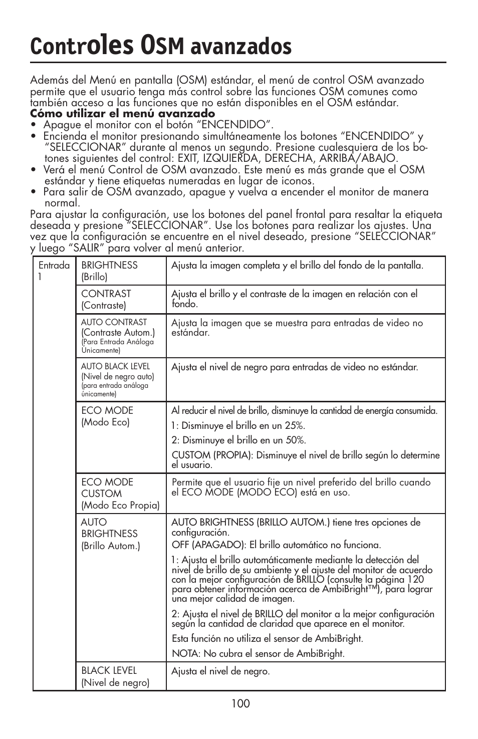 Oles o, Contr, Sm avanzados | NEC LCD2190UXi User Manual | Page 102 / 131