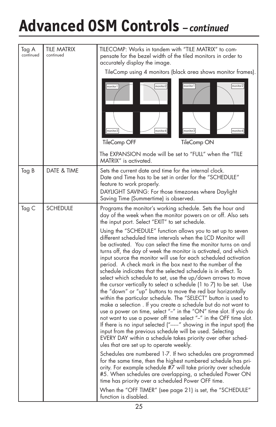 Advanced osm controls, Continued | NEC LCD2190UXi User Manual | Page 27 / 131