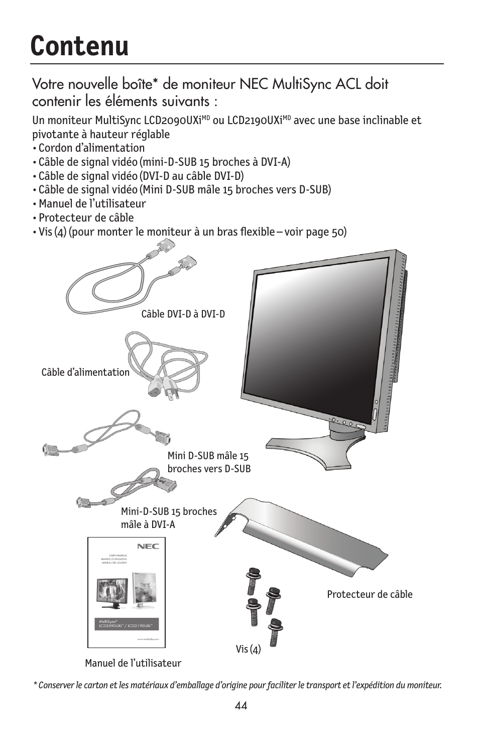 Contenu | NEC LCD2190UXi User Manual | Page 46 / 131