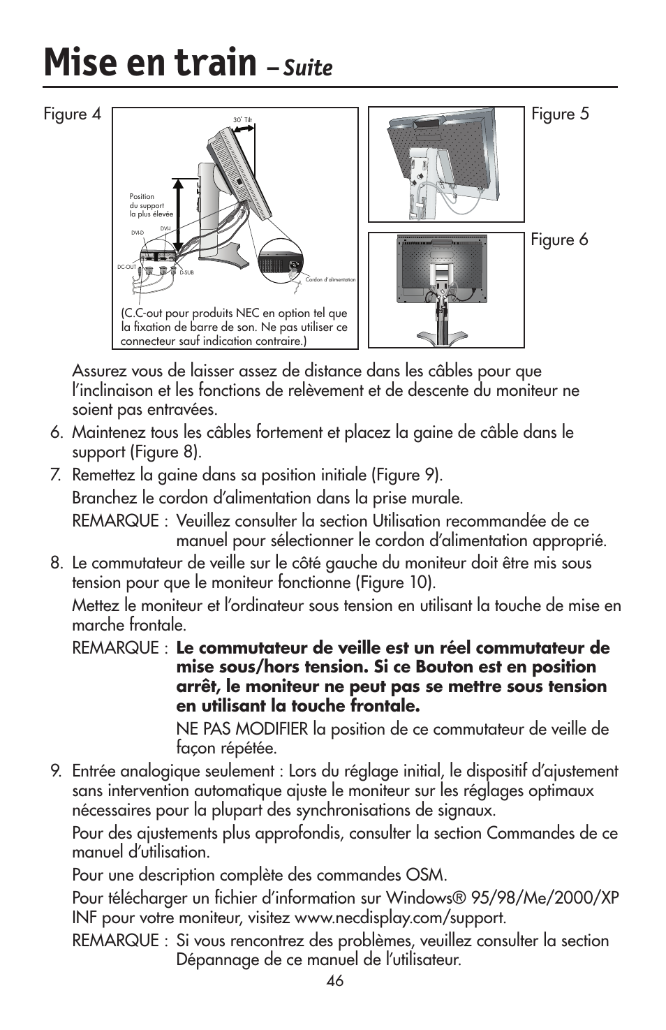 Mise en train, Suite | NEC LCD2190UXi User Manual | Page 48 / 131