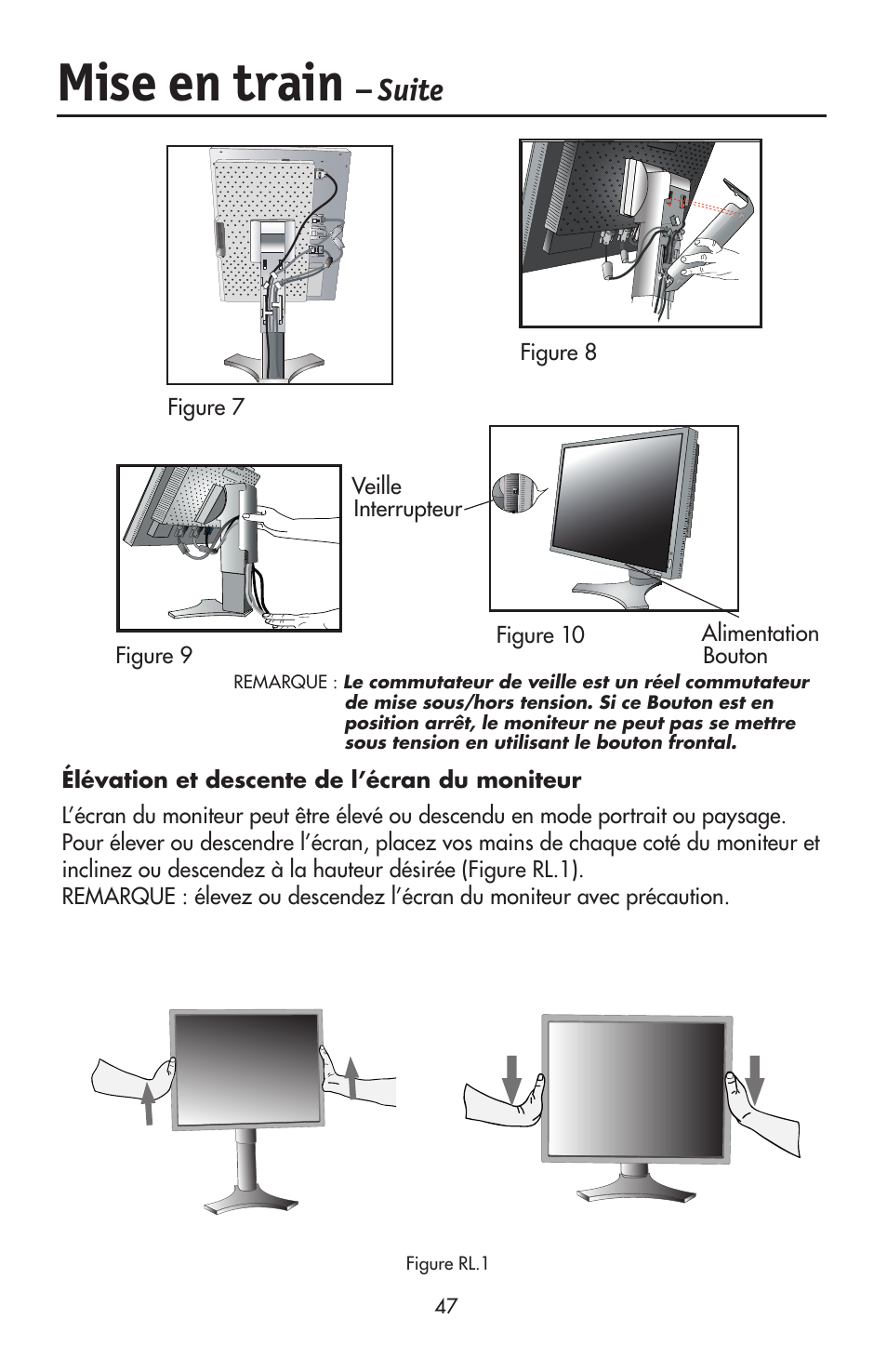 Mise en train, Suite | NEC LCD2190UXi User Manual | Page 49 / 131