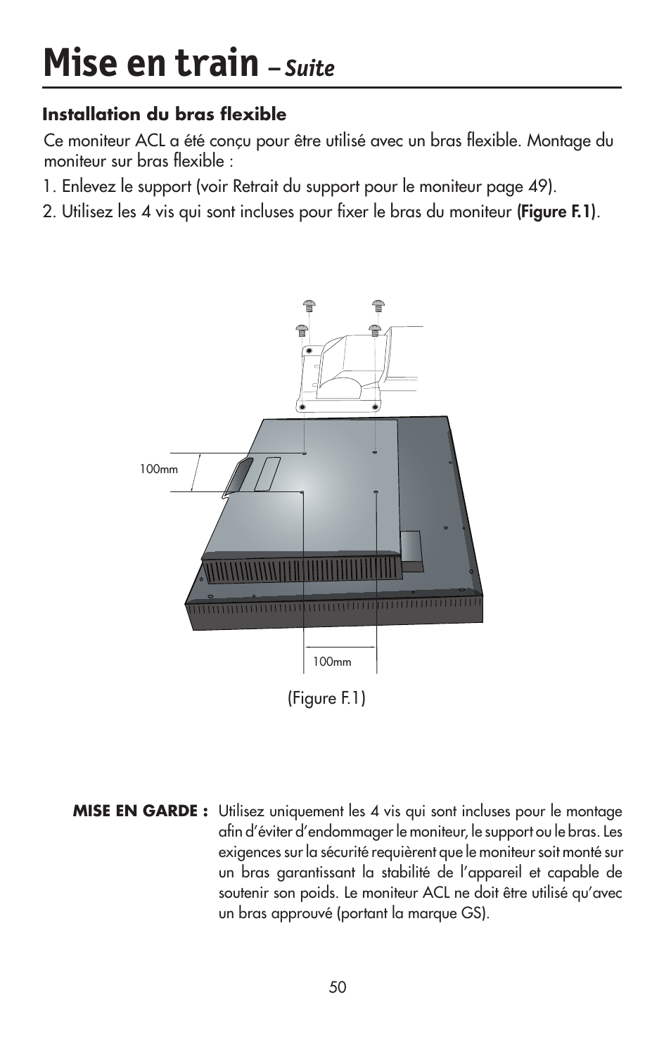 Mise en train, Suite | NEC LCD2190UXi User Manual | Page 52 / 131