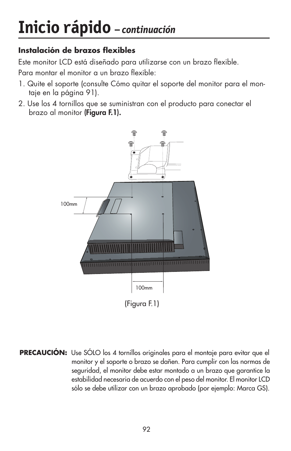 Inicio rápido, Continuación | NEC LCD2190UXi User Manual | Page 94 / 131