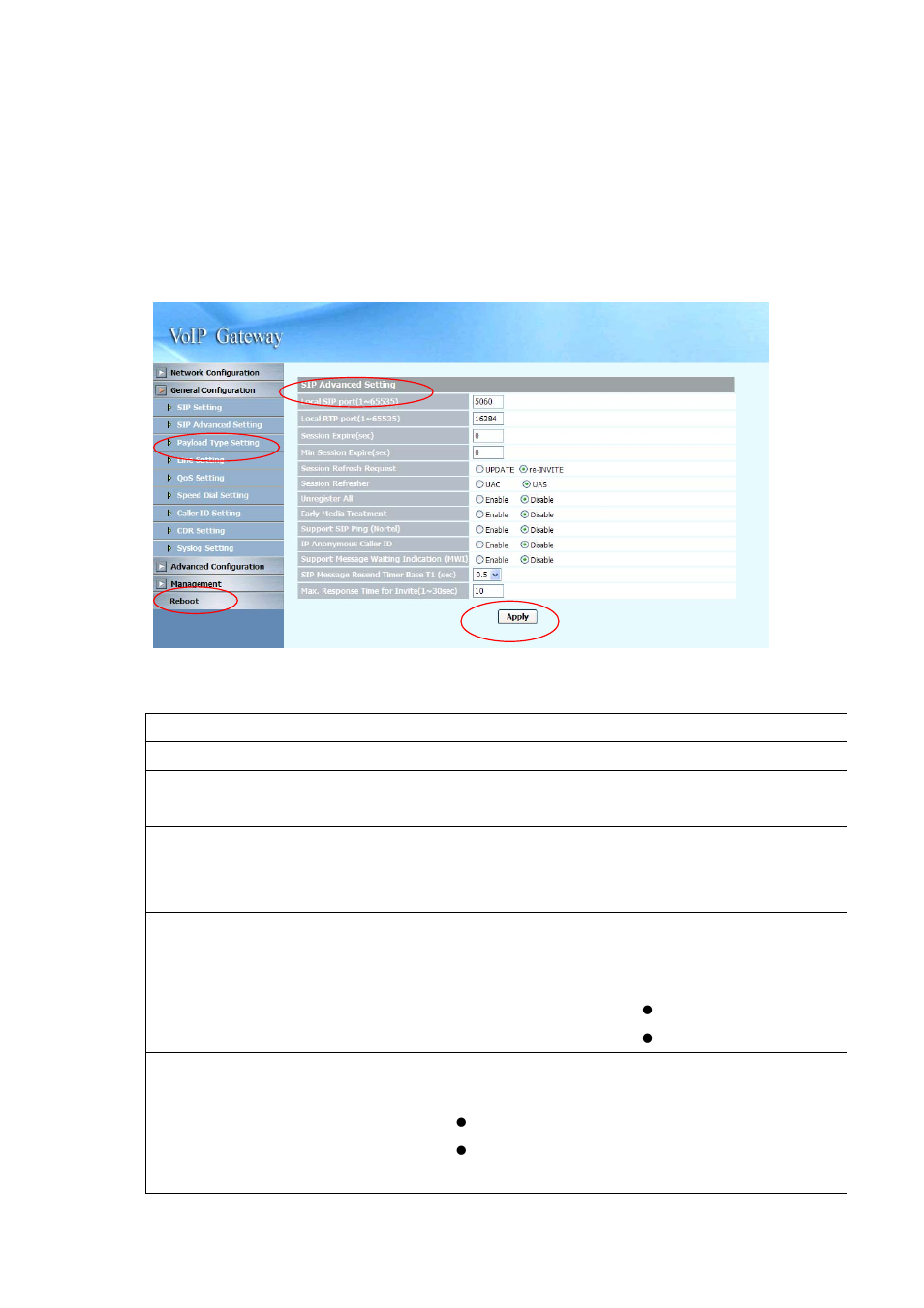 Web administration, 1 general configuration, 1 sip advanced setting | NEC SP5008A User Manual | Page 21 / 76