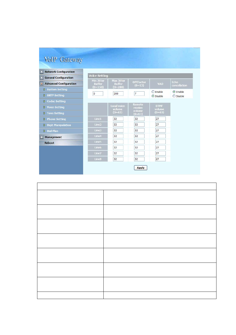 4 voice setting | NEC SP5008A User Manual | Page 43 / 76