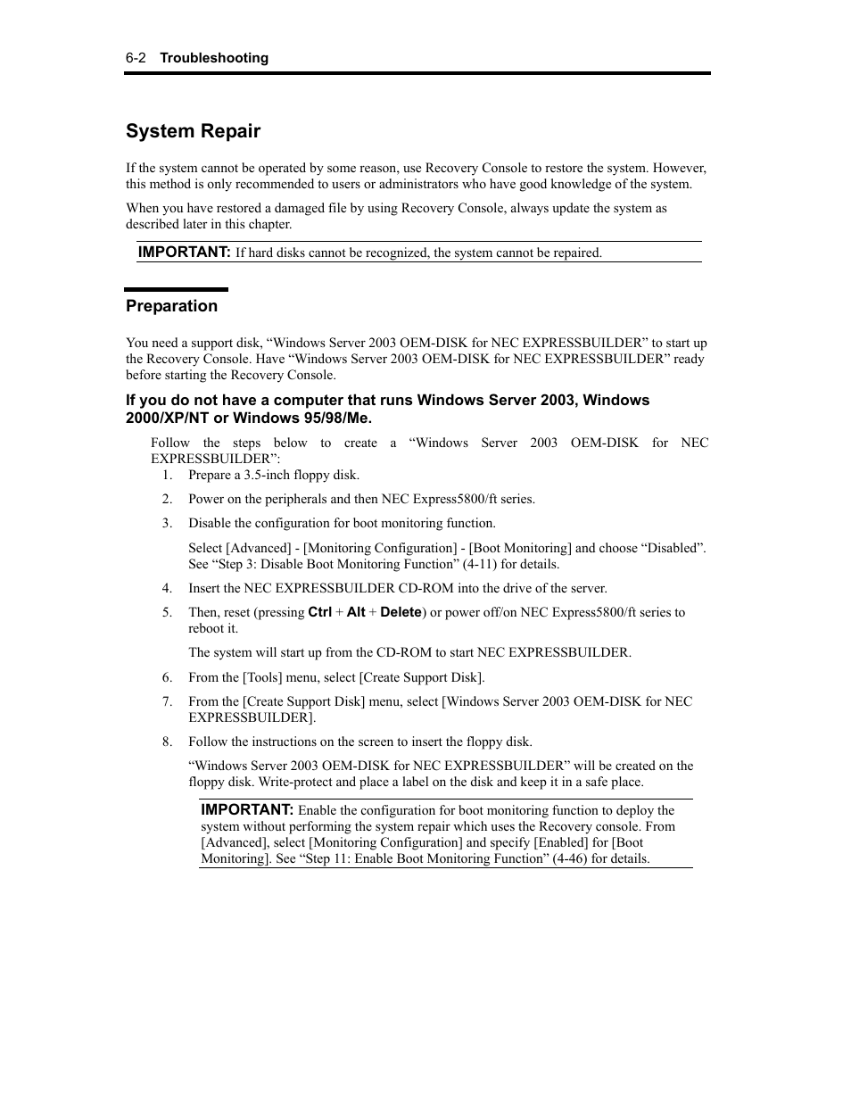 System repair | NEC Express 320Lc-R User Manual | Page 121 / 145