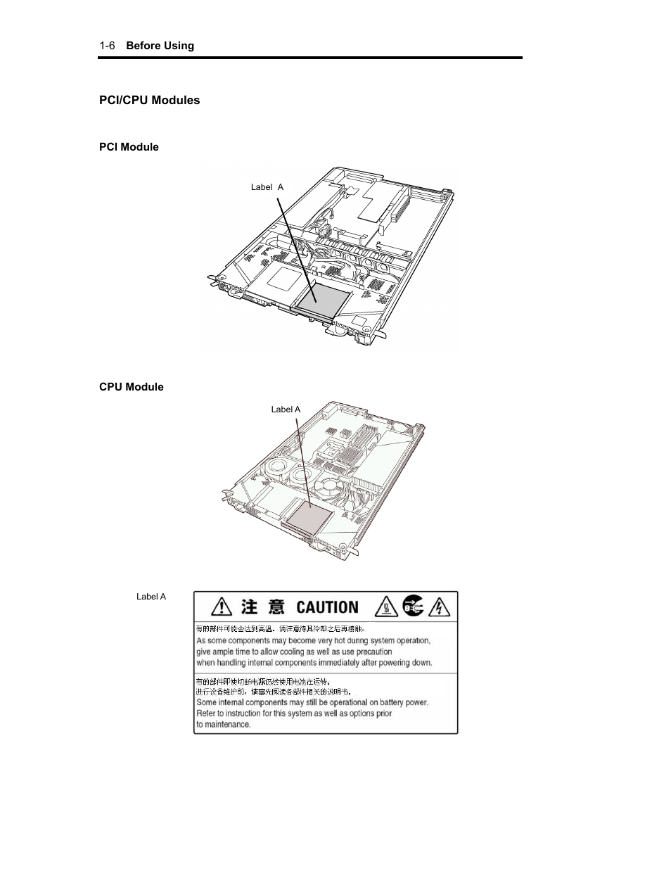 Pci/cpu modules | NEC Express 320Lc-R User Manual | Page 18 / 145