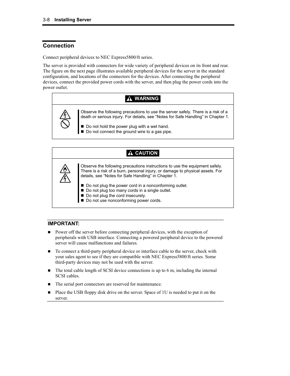 Connection | NEC Express 320Lc-R User Manual | Page 40 / 145