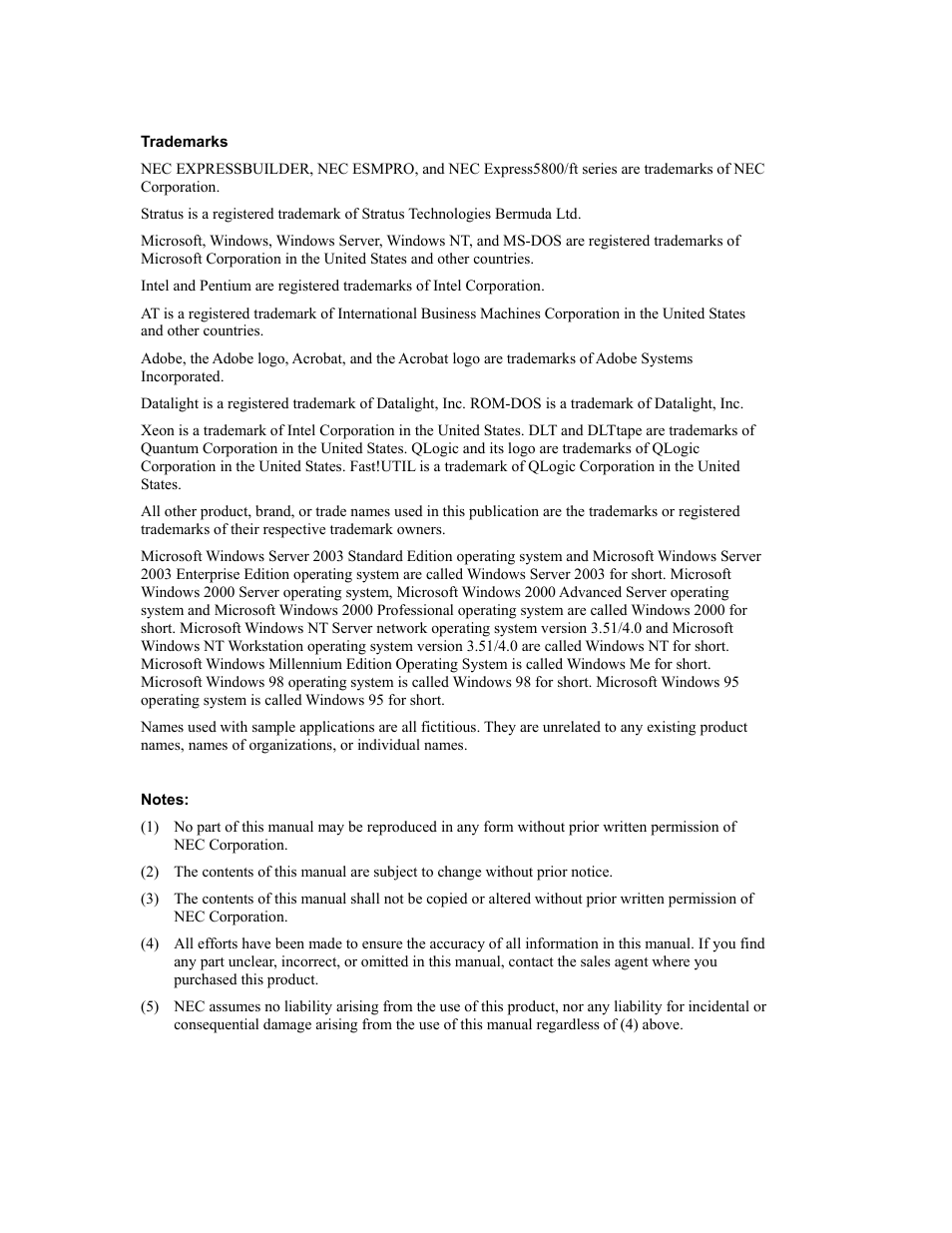 NEC Express 320Lc-R User Manual | Page 6 / 145