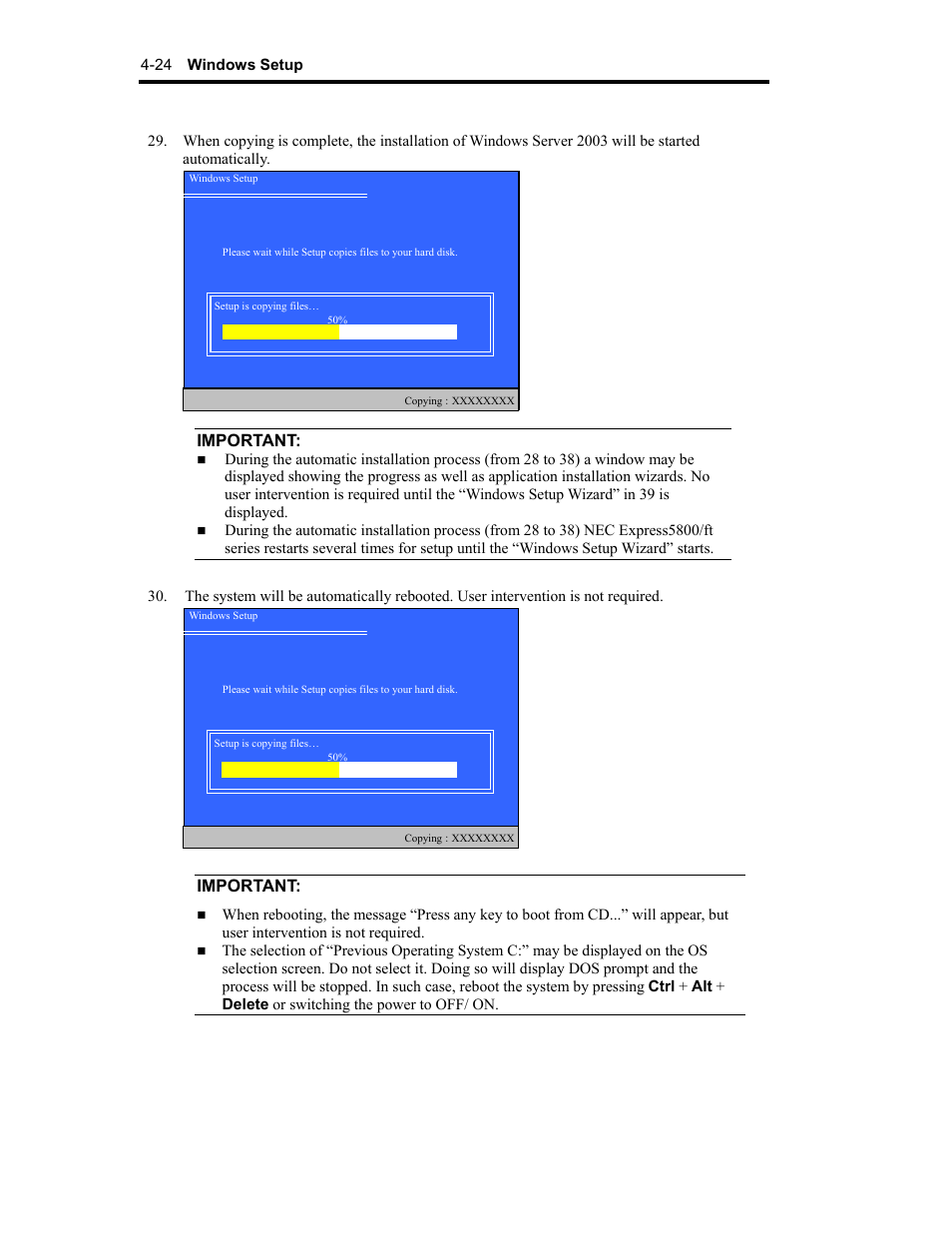 Important | NEC Express 320Lc-R User Manual | Page 68 / 145