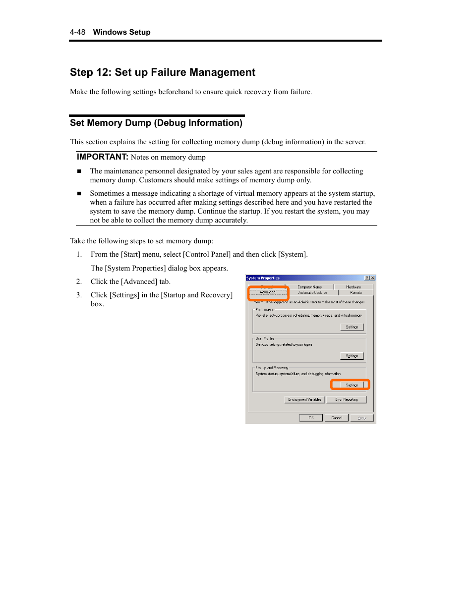 Step 12: set up failure management | NEC Express 320Lc-R User Manual | Page 92 / 145