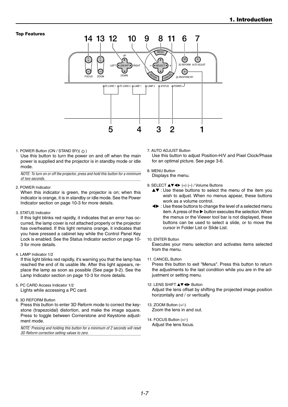 Top features, Introduction | NEC GT6000 User Manual | Page 11 / 107