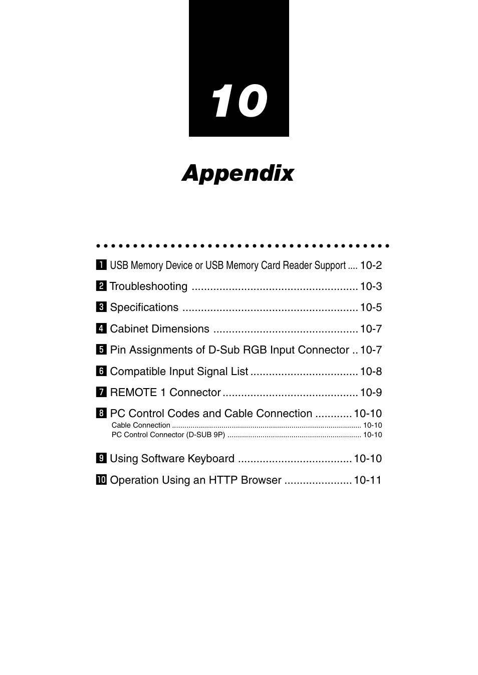 Appendix | NEC GT6000 User Manual | Page 96 / 107