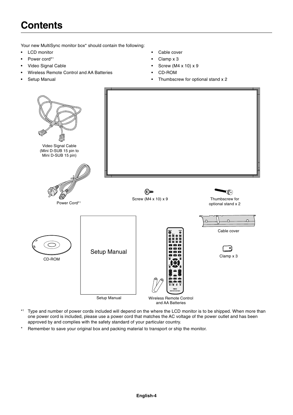 NEC MULTISYNC P461 User Manual | Page 6 / 40