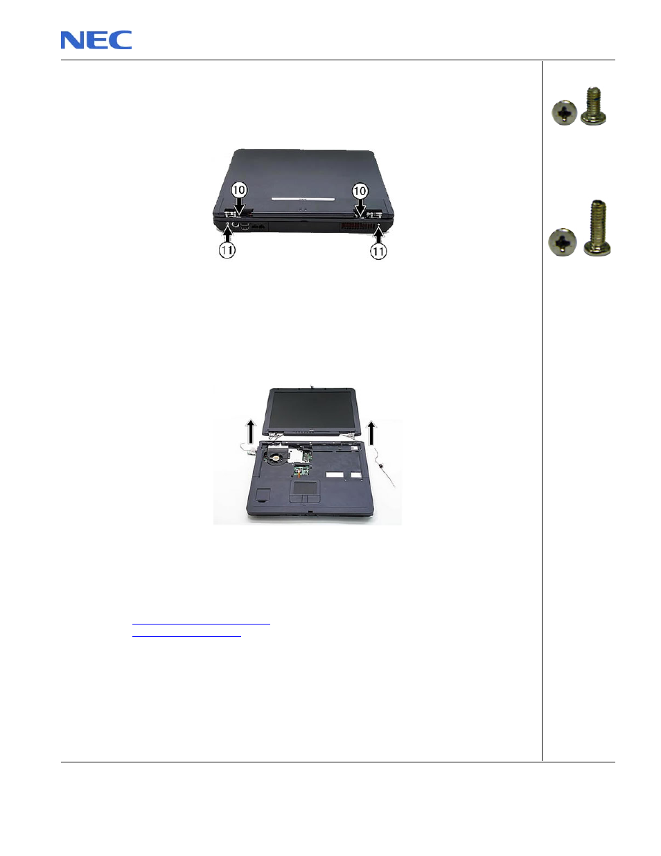 Removing the glide pad assembly | NEC P520 User Manual | Page 14 / 32