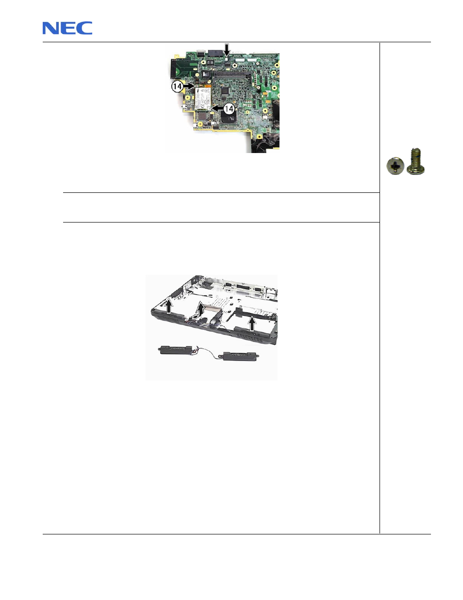 Removing the speakers set | NEC P520 User Manual | Page 23 / 32