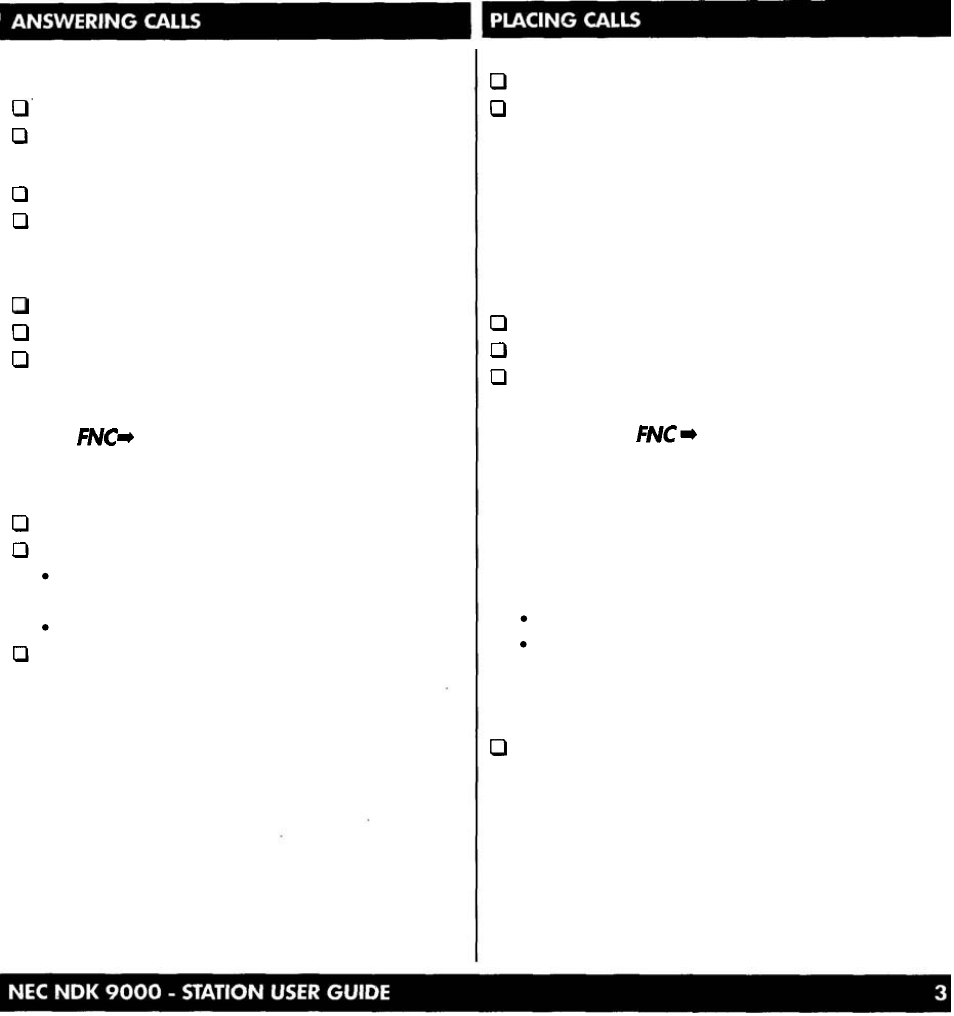 Untitled, Call, If call | NEC NDK 900 User Manual | Page 3 / 11