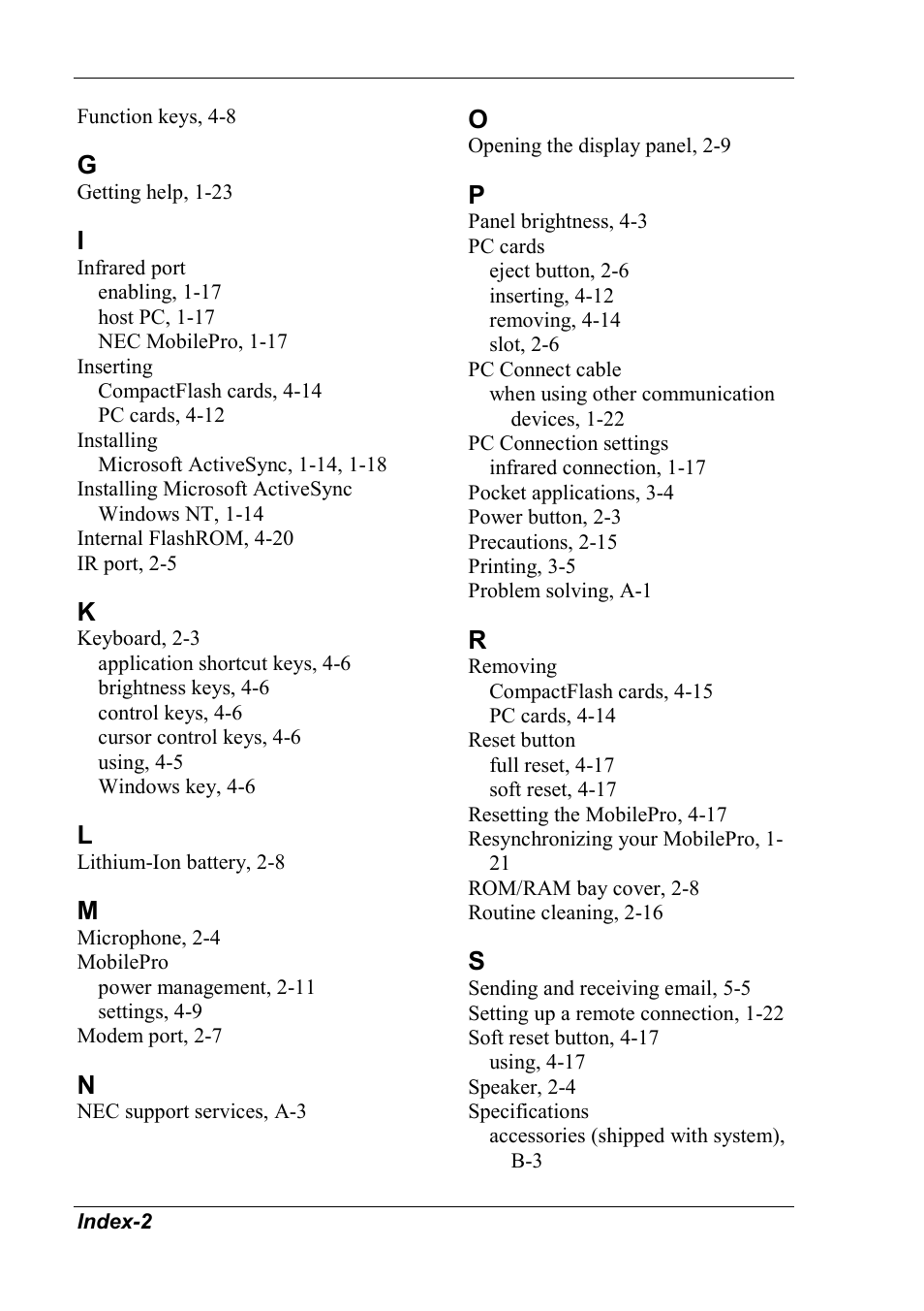 NEC MobilePro 790 User Manual | Page 103 / 104