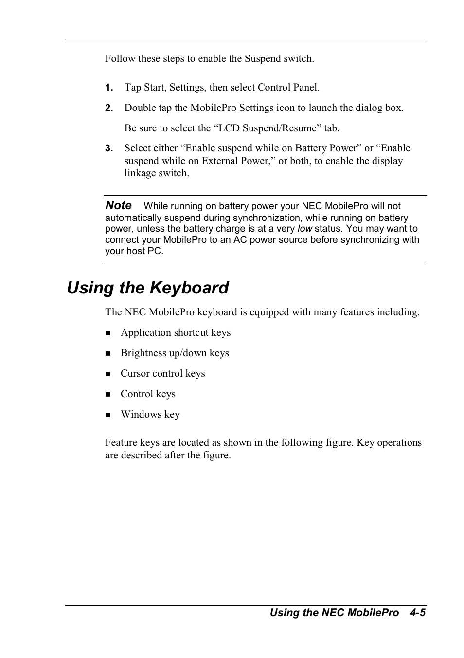 Using the keyboard | NEC MobilePro 790 User Manual | Page 61 / 104