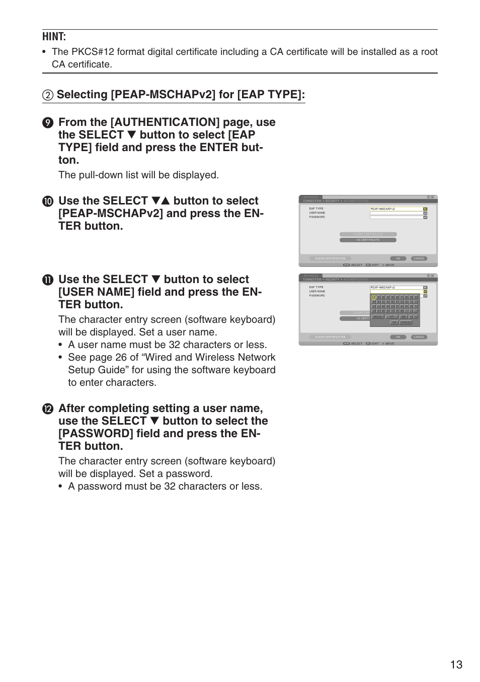 NEC NP901W User Manual | Page 13 / 17