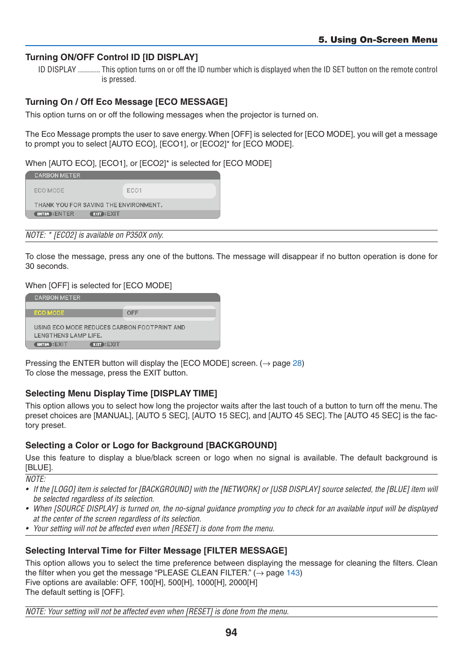 NEC NP-P350X User Manual | Page 112 / 222