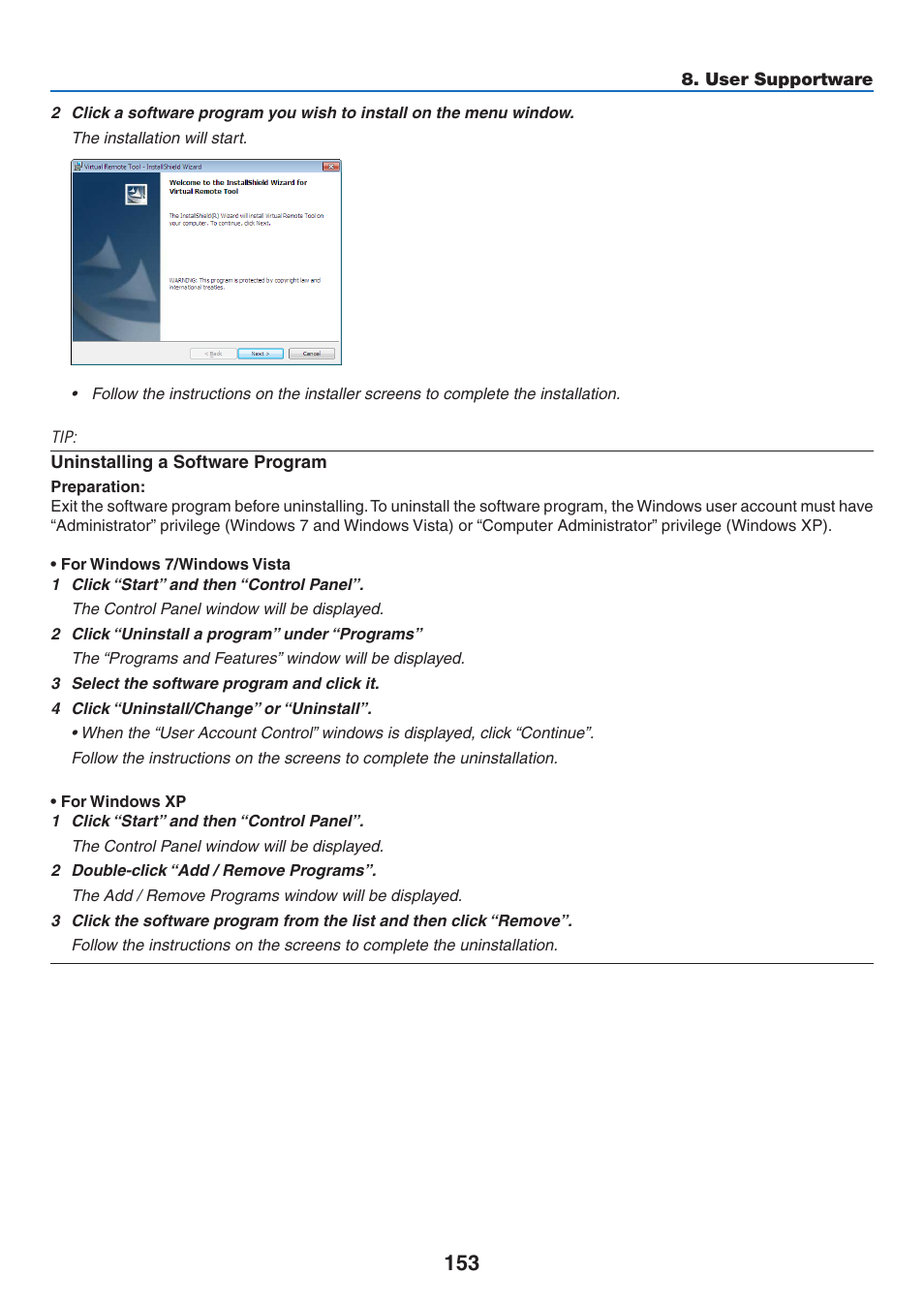 NEC NP-P350X User Manual | Page 171 / 222
