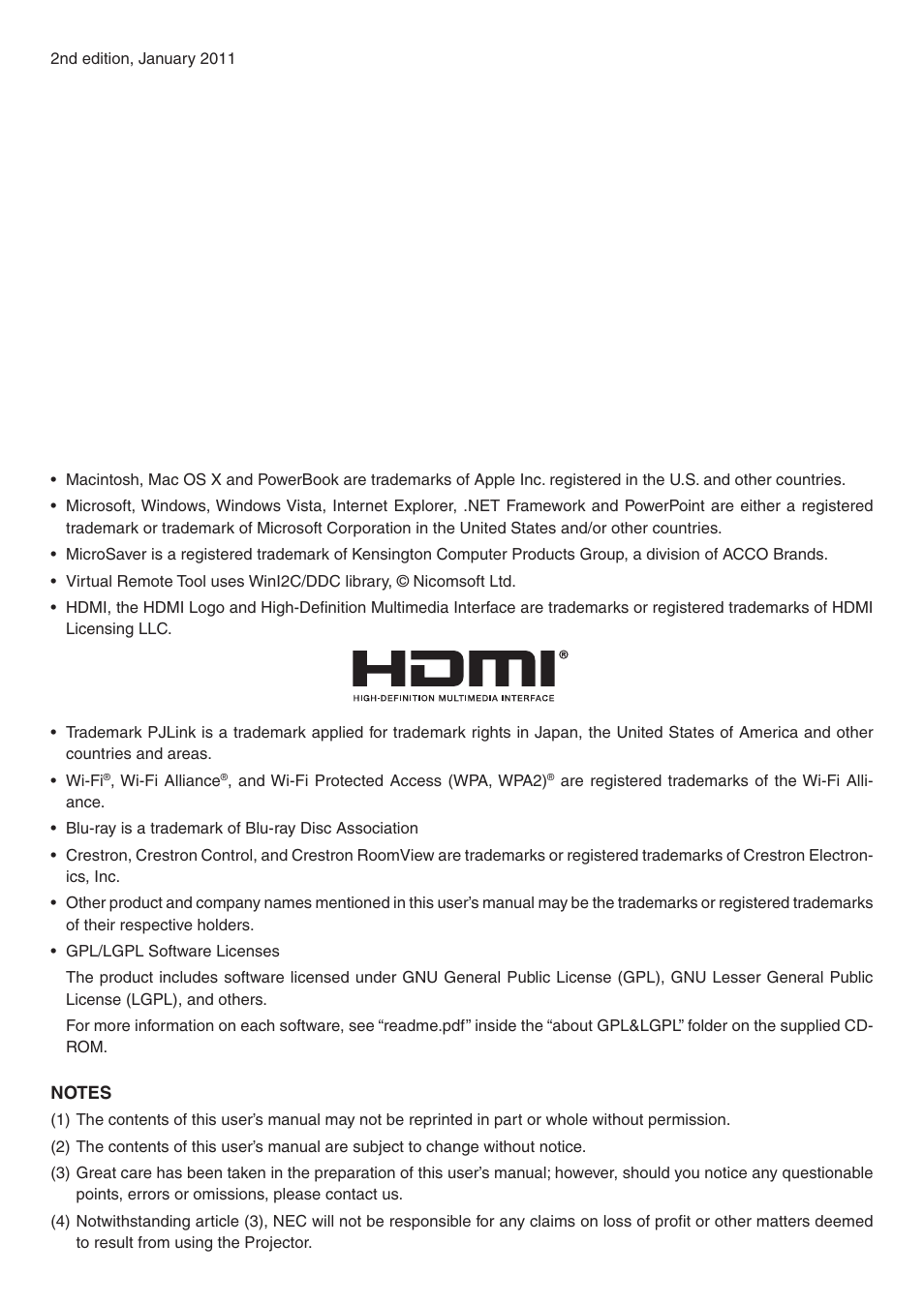 NEC NP-P350X User Manual | Page 2 / 222