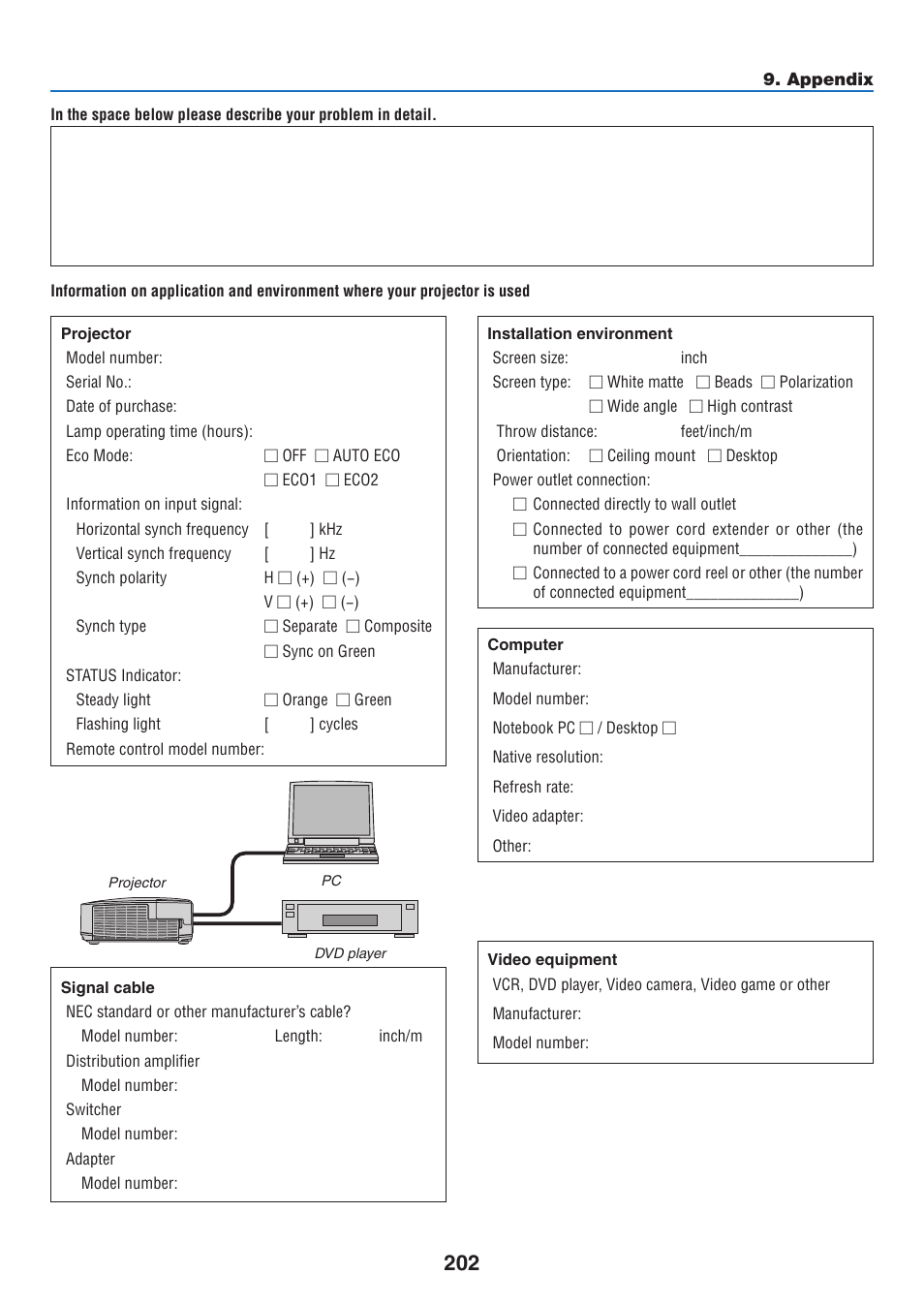 NEC NP-P350X User Manual | Page 220 / 222