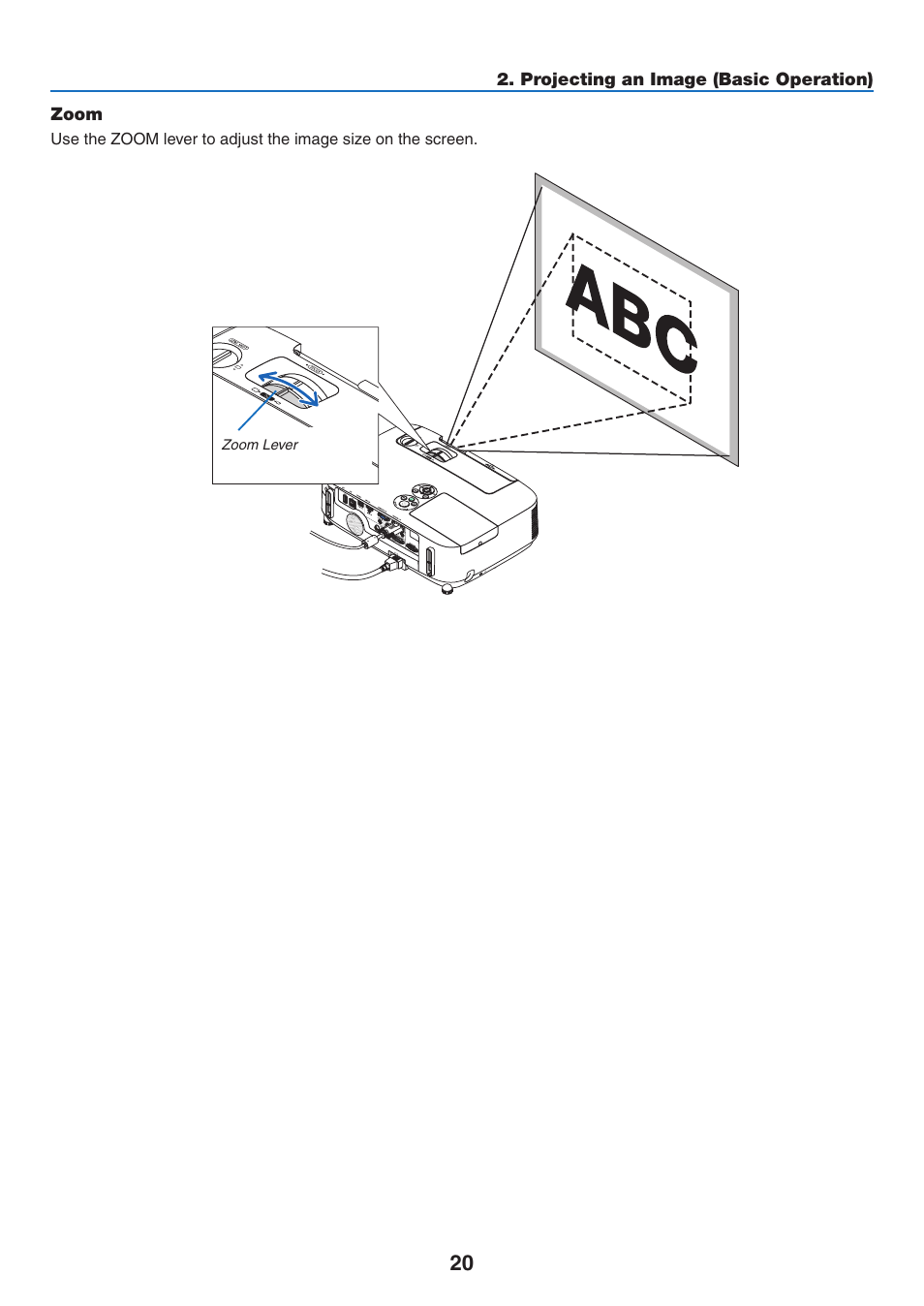 Zoom | NEC NP-P350X User Manual | Page 38 / 222