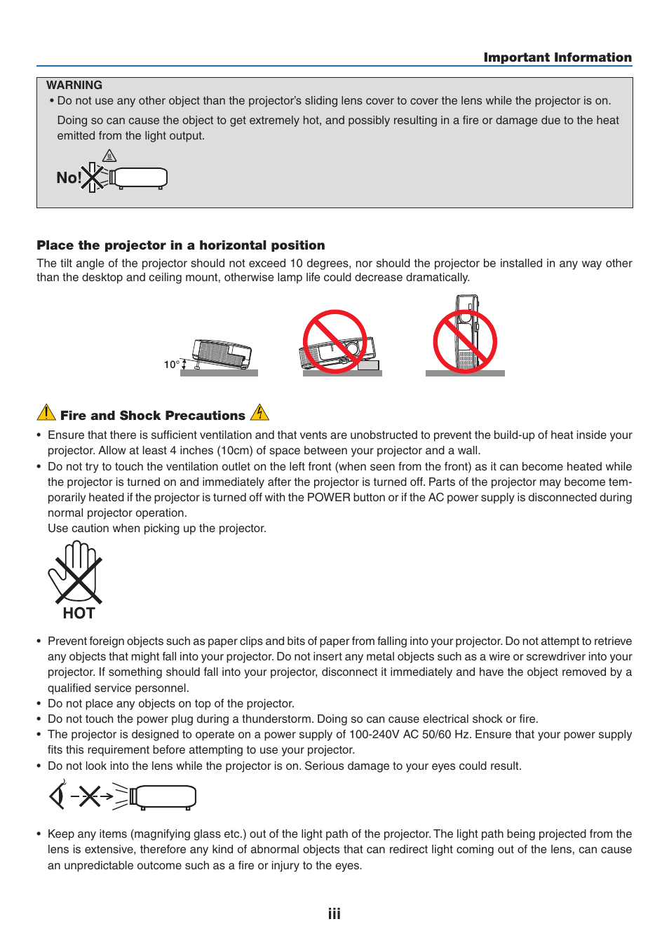 NEC NP-P350X User Manual | Page 5 / 222