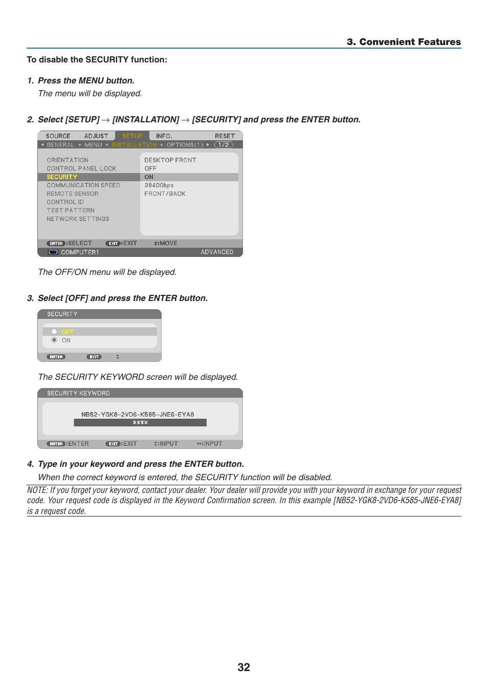 NEC NP-P350X User Manual | Page 50 / 222