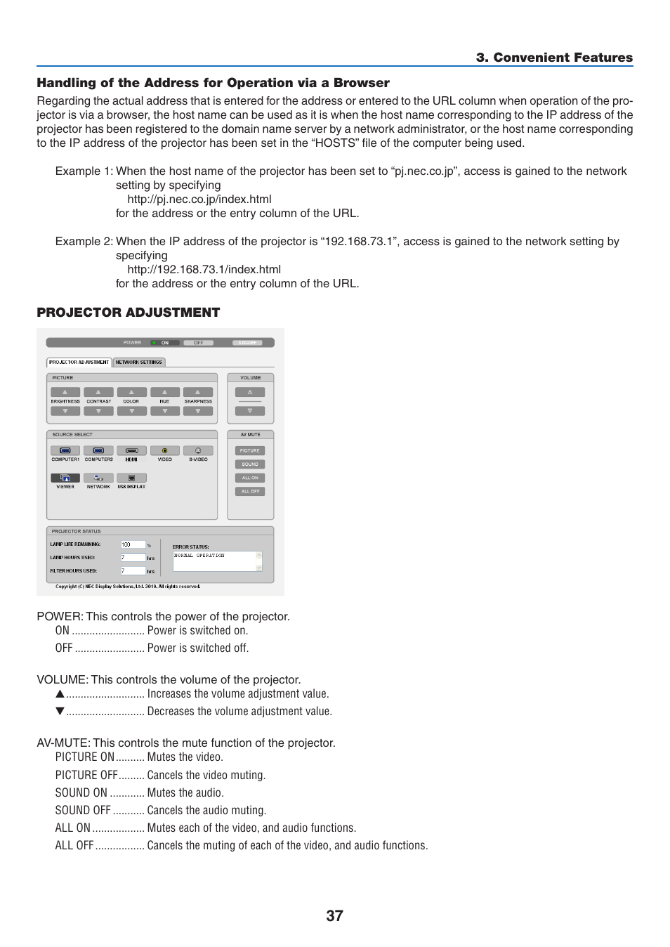 NEC NP-P350X User Manual | Page 55 / 222