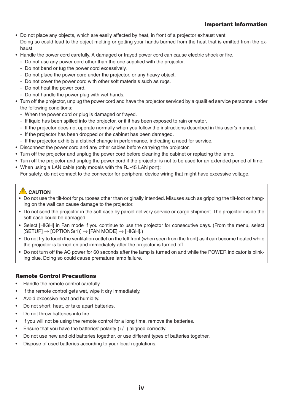 NEC NP-P350X User Manual | Page 6 / 222