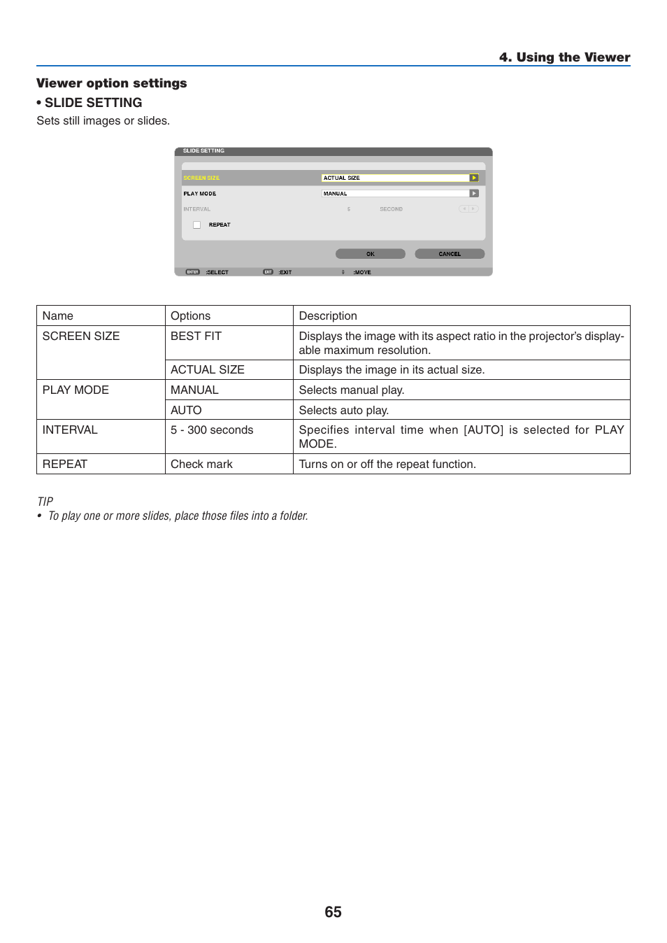 Viewer option settings | NEC NP-P350X User Manual | Page 83 / 222