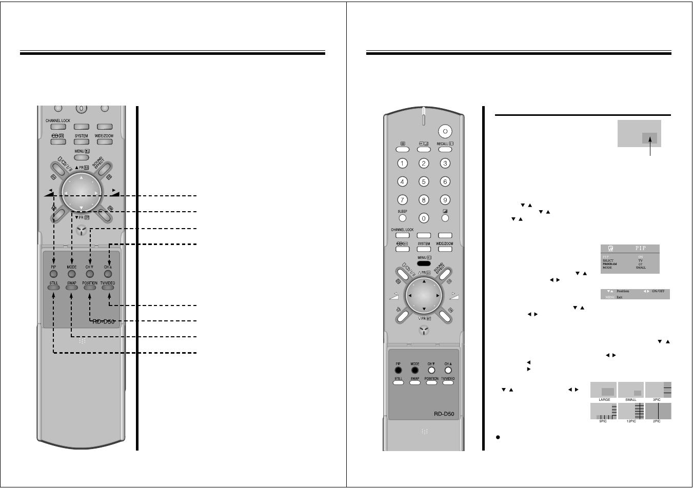 Watching picture in picture | NEC PF32W503 User Manual | Page 12 / 18