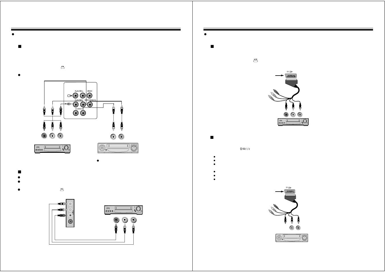 Connecting video, Connecting at av2(scart) | NEC PF32W503 User Manual | Page 14 / 18